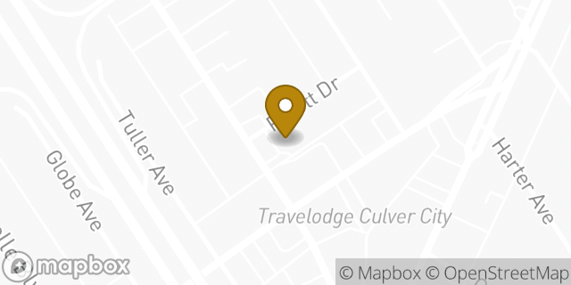 Map showing the location of Papa John's in Culver City, CA 90230