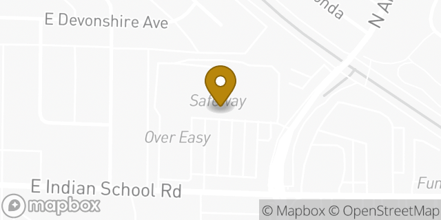 Map showing the location of Minute Clinic in Phoenix, AZ 85018