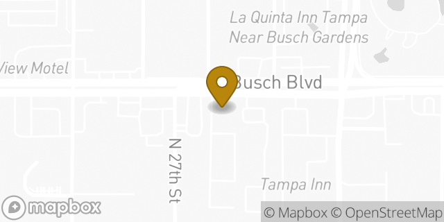 Map showing the location of Olive Garden Italian Restaurant in Tampa, FL 33612