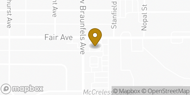 Map showing the location of New Braunfels & Fair in San Antonio, TX 78223