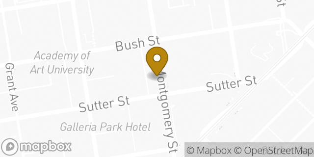 Map showing the location of Chase Bank in San Francisco, CA 94104