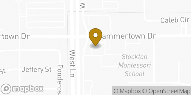 Map showing the location of Amazon Locker - Sulfur in Stockton, CA 95210