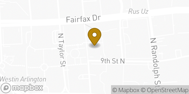 Map showing the location of Bank of America in Arlington, VA 22203