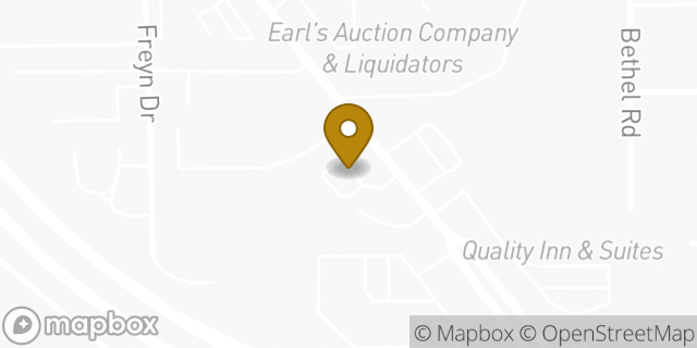 Map showing the location of Enterprise Rent-A-Car in Indianapolis, IN 46254