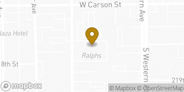 Map showing the location of Starbucks in Torrance, CA 90501