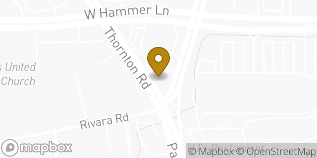 Map showing the location of Starbucks in Stockton, CA 95207