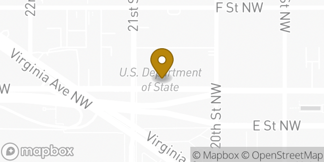 Map showing the location of Dunkin' in Washington, DC 20006