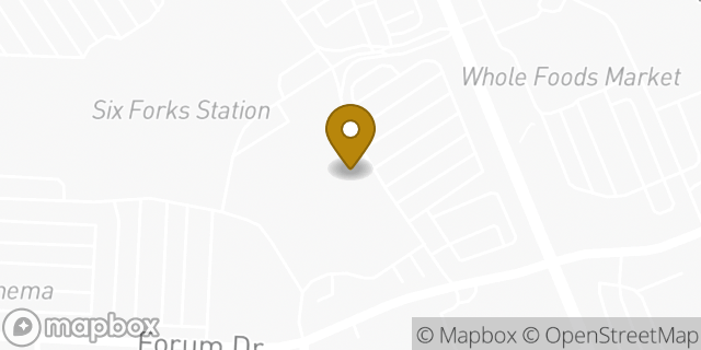 Map showing the location of Starbucks in Raleigh, NC 27615