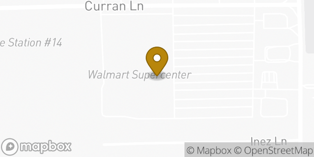 Map showing the location of Walmart in Lafayette, LA 70506