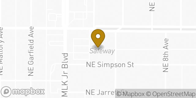 Map showing the location of Safeway in Portland, OR 97211