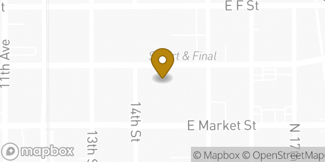 Map showing the location of Albertsons in San Diego, CA 92101
