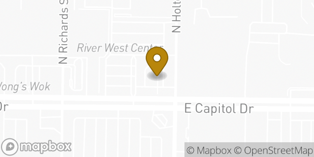 Map showing the location of McDonald's in Milwaukee, WI 53212