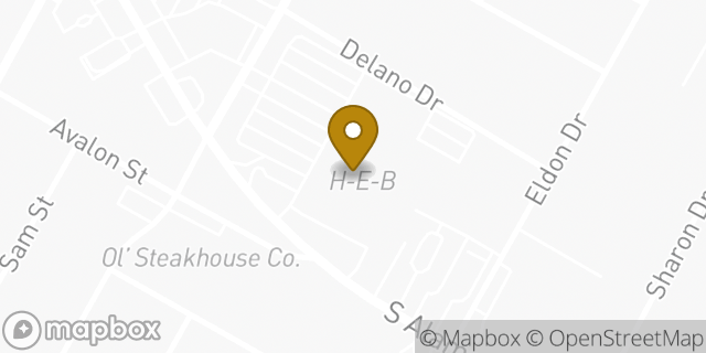 Map showing the location of H-E-B in Corpus Christi, TX 78412