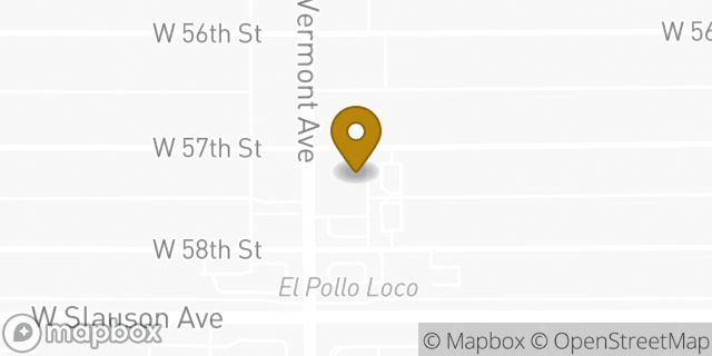 Map showing the location of Bank of America in Los Angeles, CA 90037