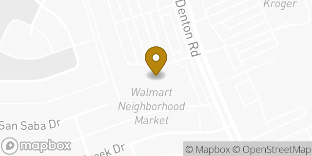 Map showing the location of Walmart Neighborhood Market in Carrollton, TX 75007