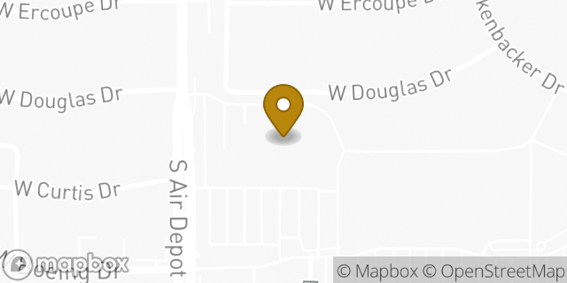Map showing the location of HomeGoods in Midwest City, OK 73110