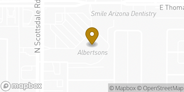 Map showing the location of Coinme in Scottsdale, AZ 85257