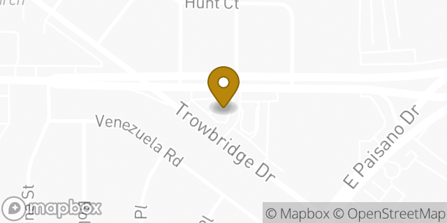 Map showing the location of Montana & Trowbridge in El Paso, TX 79925