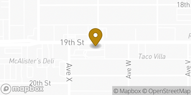 Map showing the location of McDonald's in Lubbock, TX 79401