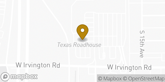 Map showing the location of Texas Roadhouse in Tucson, AZ 85714