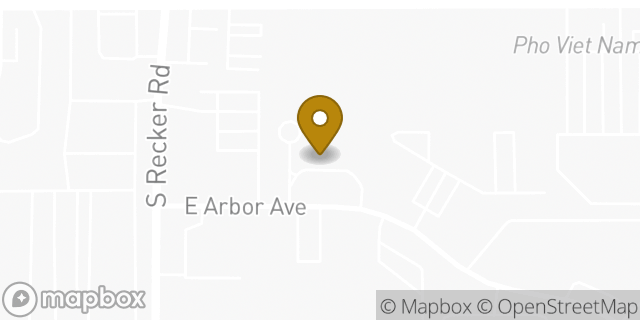 Map showing the location of Brookdale East Arbor in Mesa, AZ 85206
