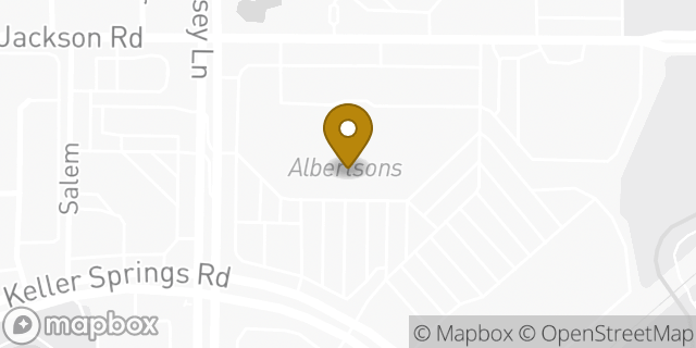 Map showing the location of Albertsons in Carrollton, TX 75006