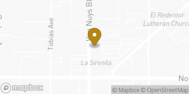Map showing the location of Starbucks in Panorama City, CA 91402