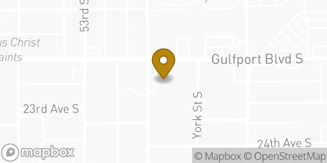Map showing the location of Amazon Locker - Contrail in Gulfport, FL 33707
