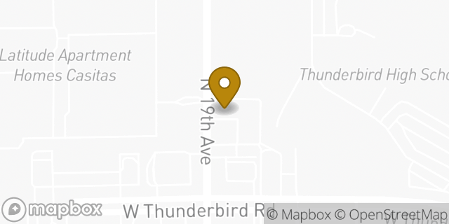 Map showing the location of Subway in Phoenix, AZ 85023