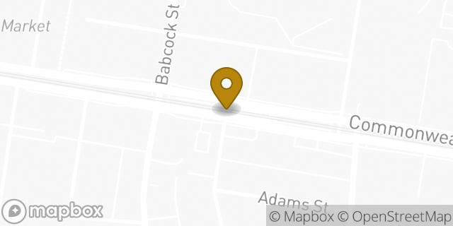 Map showing the location of Dunkin' in Boston, MA 02215