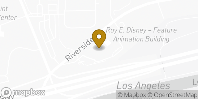 Map showing the location of Starbucks in Burbank, CA 91506