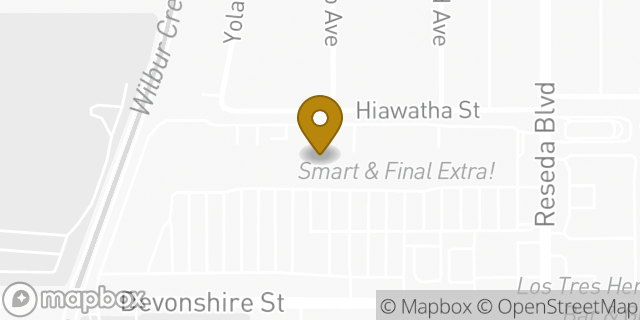 Map showing the location of REI in Northridge, CA 91324