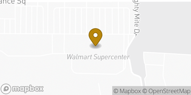 Map showing the location of Walmart in Fort Worth, TX 76105