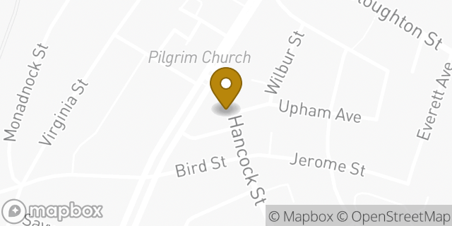 Map showing the location of Amazon Locker - Racquetball in Dorchester, MA