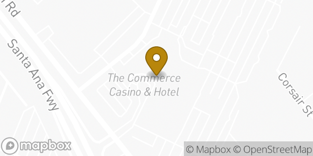 Map showing the location of Starbucks in Commerce, CA 90040