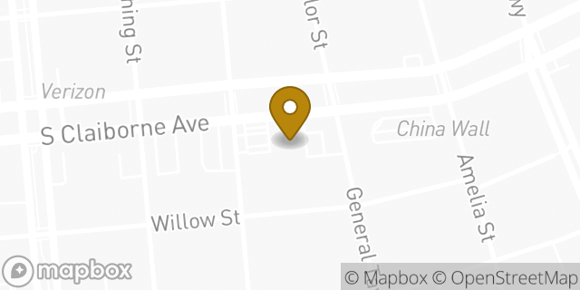 Map showing the location of AutoZone in New Orleans, LA 70125