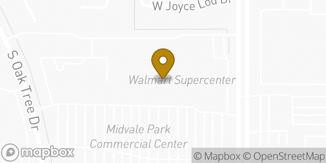 Map showing the location of Walmart in Tucson, AZ 85746