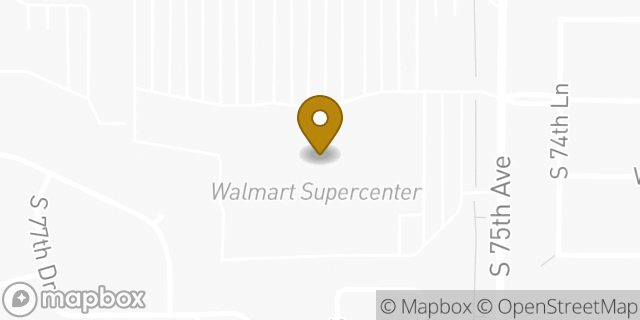 Map showing the location of Walmart in Phoenix, AZ 85043