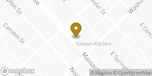 Map showing the location of Dunkin' in Boston, MA 02118