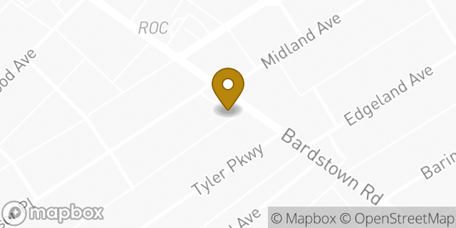 Map showing the location of Enterprise Rent-A-Car in Louisville, KY 40204