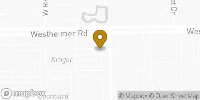 Map showing the location of Kroger Fuel Center in Houston, TX 77042