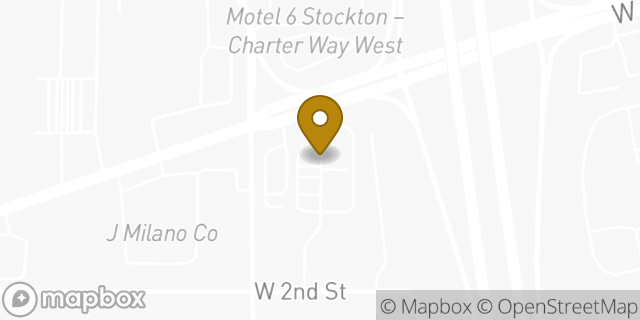 Map showing the location of Starbucks in Stockton, CA 95206