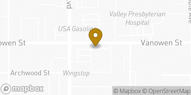 Map showing the location of Baskin-Robbins in Van Nuys, CA 91405