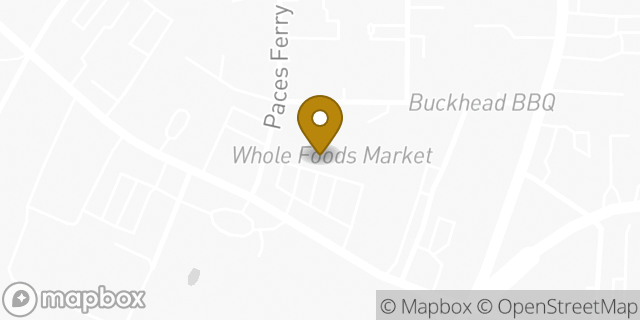 Map showing the location of Whole Foods Market in Atlanta, GA 30305