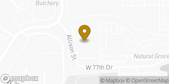 Map showing the location of Brookdale Arvada in Arvada, CO 80005