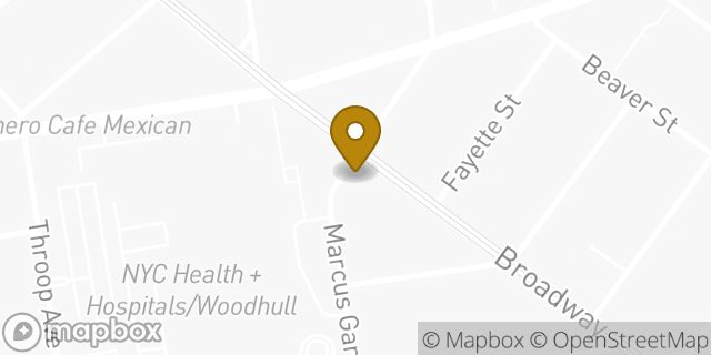 Map showing the location of Starbucks in Brooklyn, NY 11206