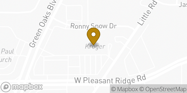Map showing the location of Starbucks in Arlington, TX 76016
