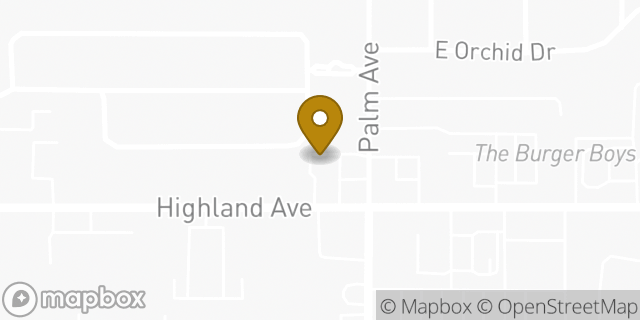 Map showing the location of Amazon Locker - Nicolas in Highland, CA 92346