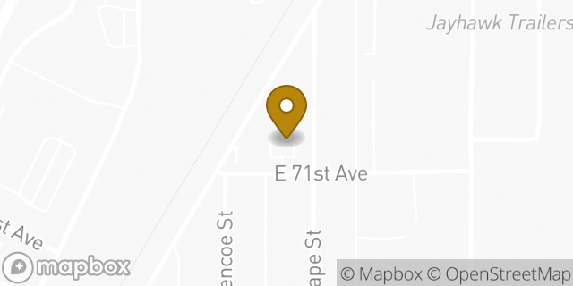 Map showing the location of American Legion in Commerce City, CO 80022