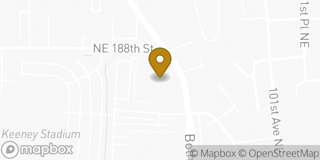 Map showing the location of Amazon Locker - Cashier in Bothell, WA 98011